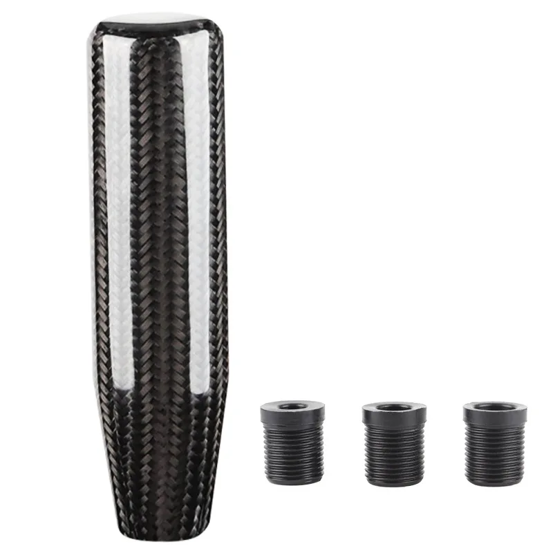 New 130mm 180mm Car Gear Shift Knob Carbon Fiber Manual Transmission Aluminum Shifter Lever AT MT