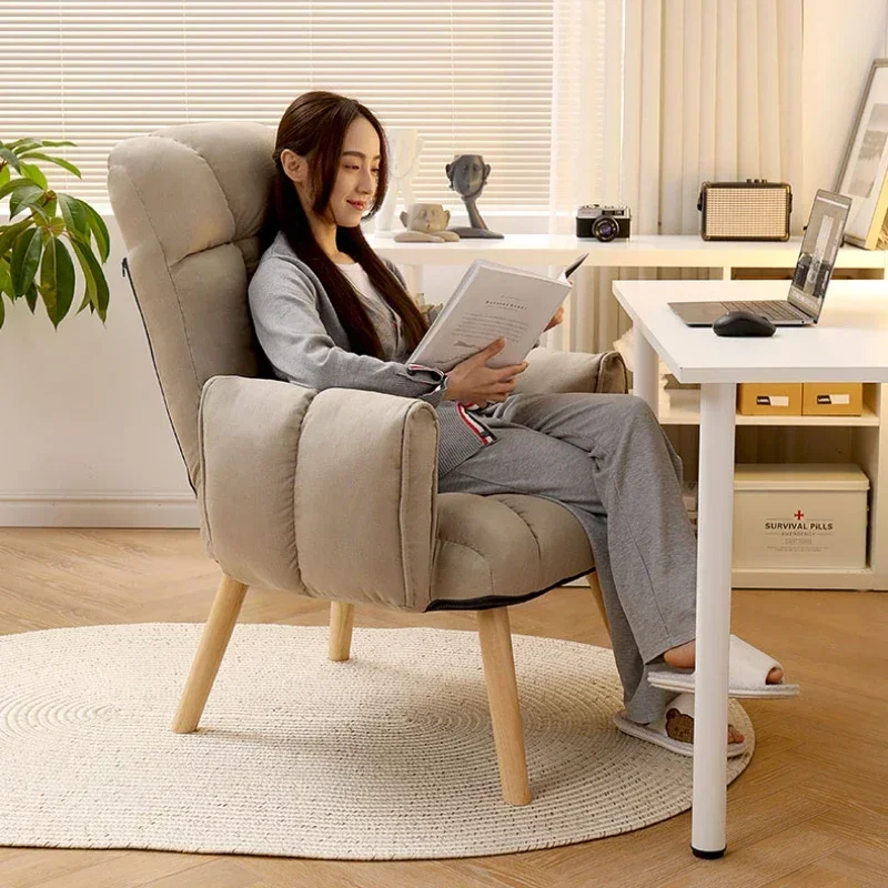 Computer Armchair  Adjustable Backrest Study Chair, Large Sofa Recliner for Lazy Seating, Ideal for Prolonged Use