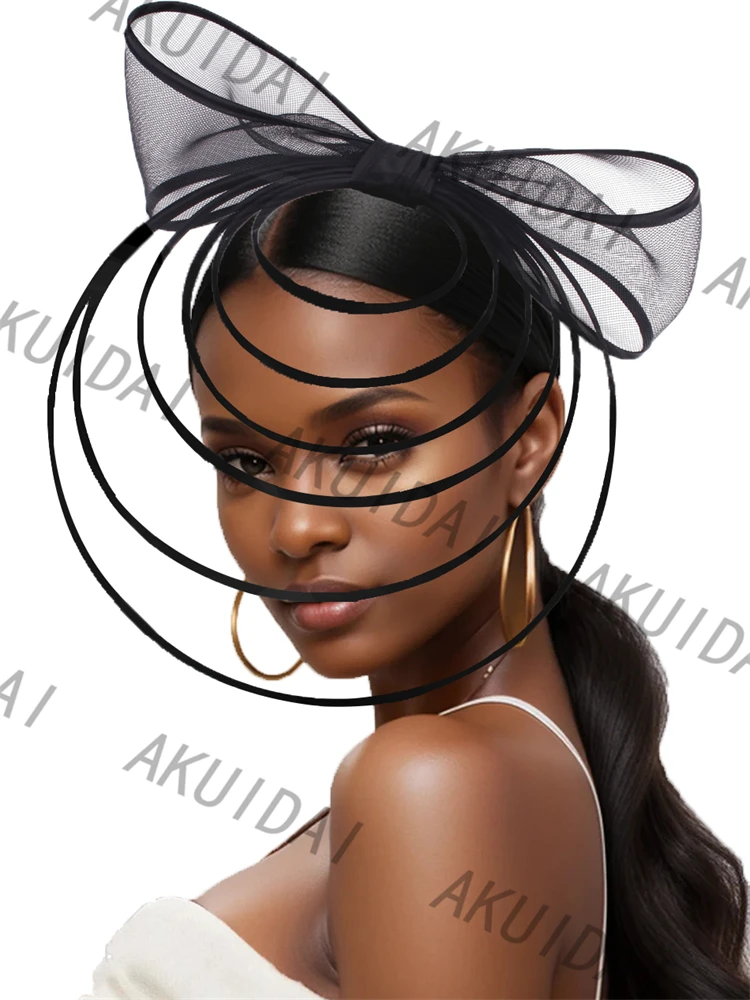 Fascinator Hat For Women Elegant Wedding Church Headpiece Ladies Chic Bow Fascinators Party Hats New Kentucky Derby Millinery