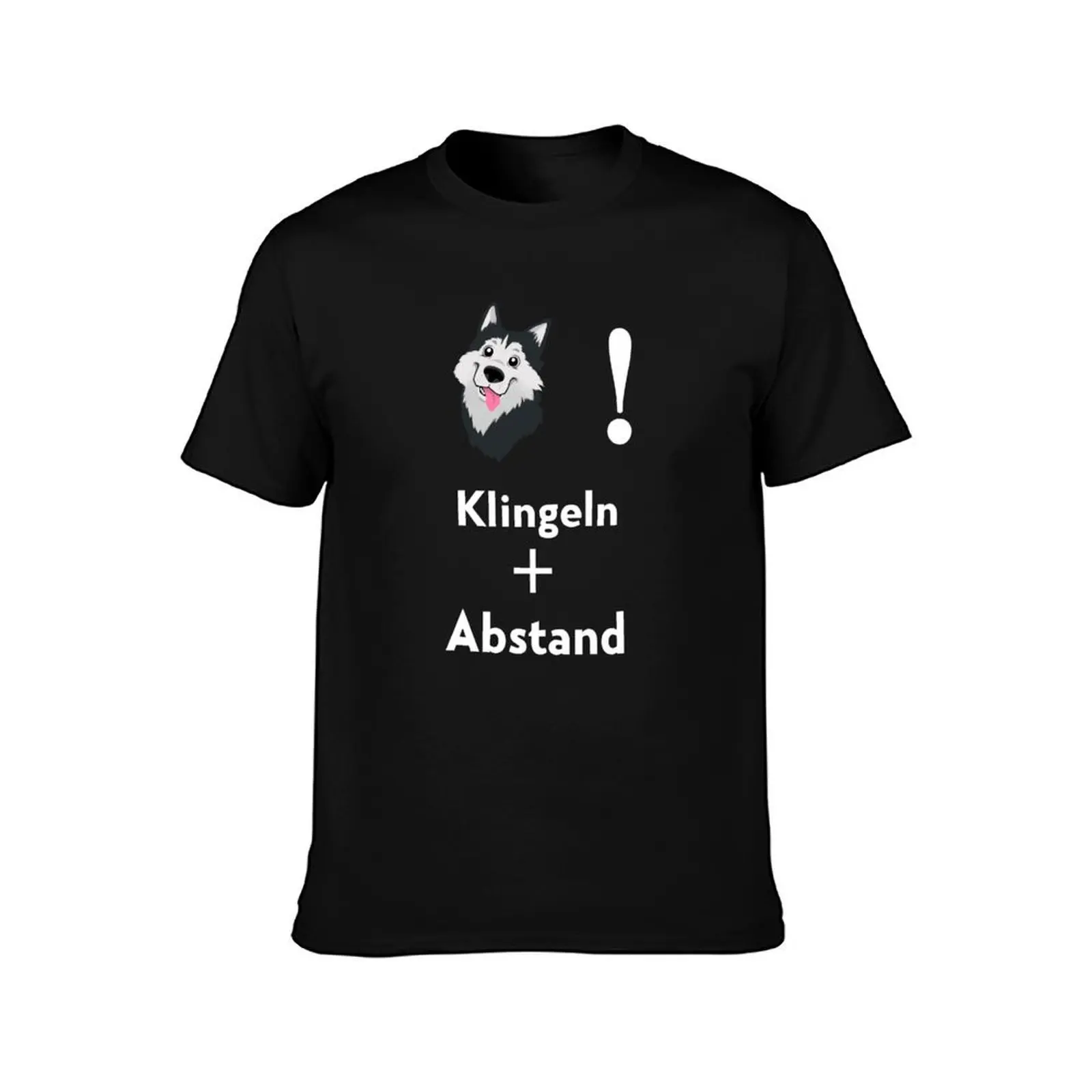 Attention dog husky (dark) T-Shirt Functional Casual Short Sleeve Tee T-Shirt