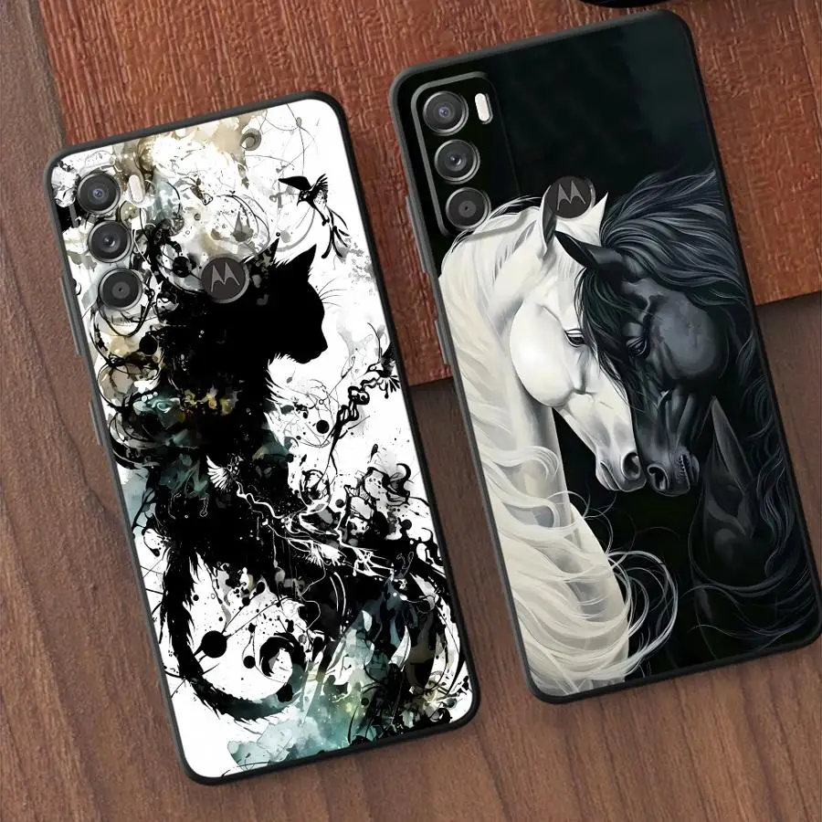 Cool Animal Lion Case for Motorola Moto G50 G52 G60s G51 G73 G22 Edge40 G71 Edge 20 Pro 30 Lite G32 G53 G30 Phone Cover