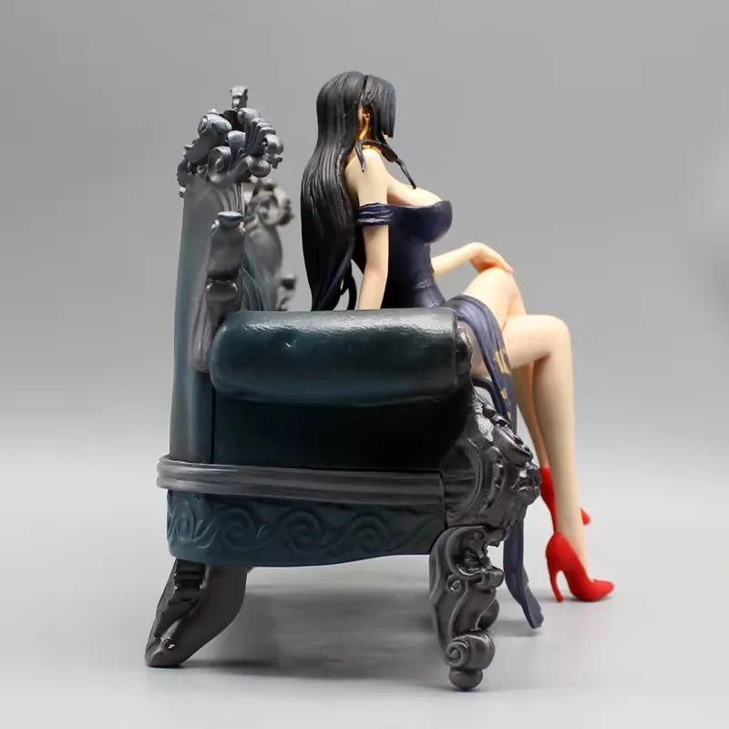 15cm One Piece Boa Hancock Sit On The Sofa Beautiful Girl Anime Figure Model Statue Collection Desktop Decoration Ornament Gift