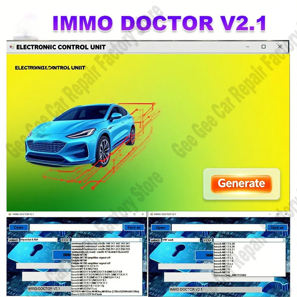 

IMMO DOCTOR V2.1 obd2 scanner With Unlimited KEYGEN MULTI BRAND Immo Off Software ECU Chip Tuning for sim2k MT38 ME 17.9.2 MED17
