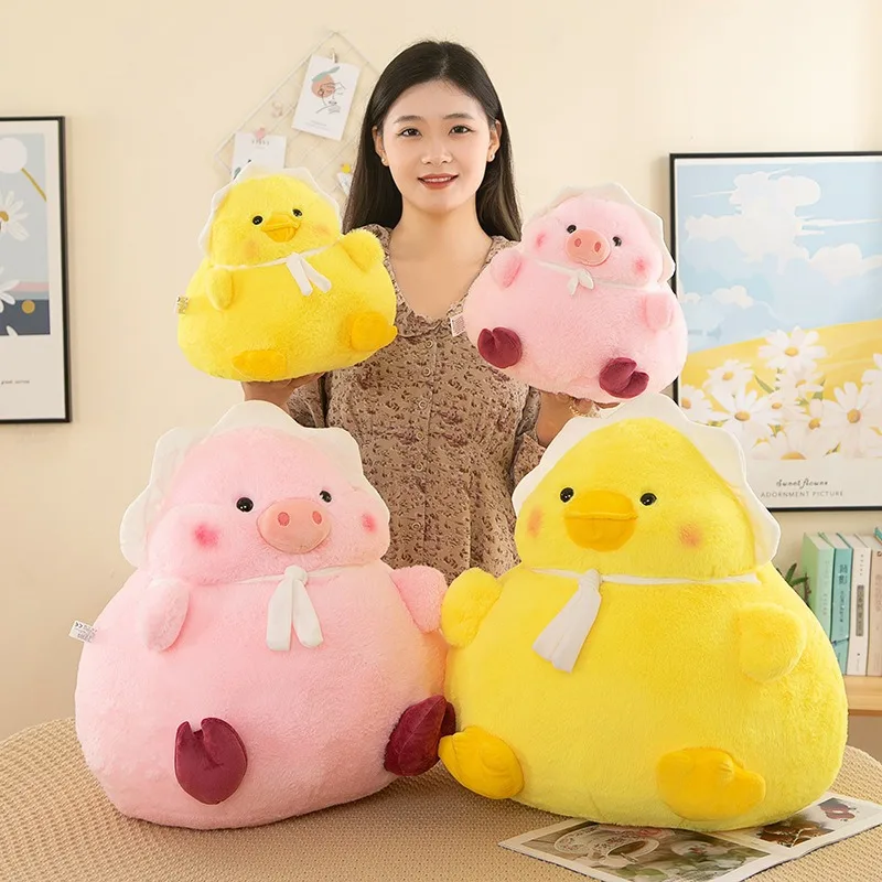 Urocza pluszowa zabawka, słodki prosiaczek i kaczka, miękka wypchana lalka, pluszak, prezent urodzinowy dla dzieci, przytulna poduszka dla dzieci.