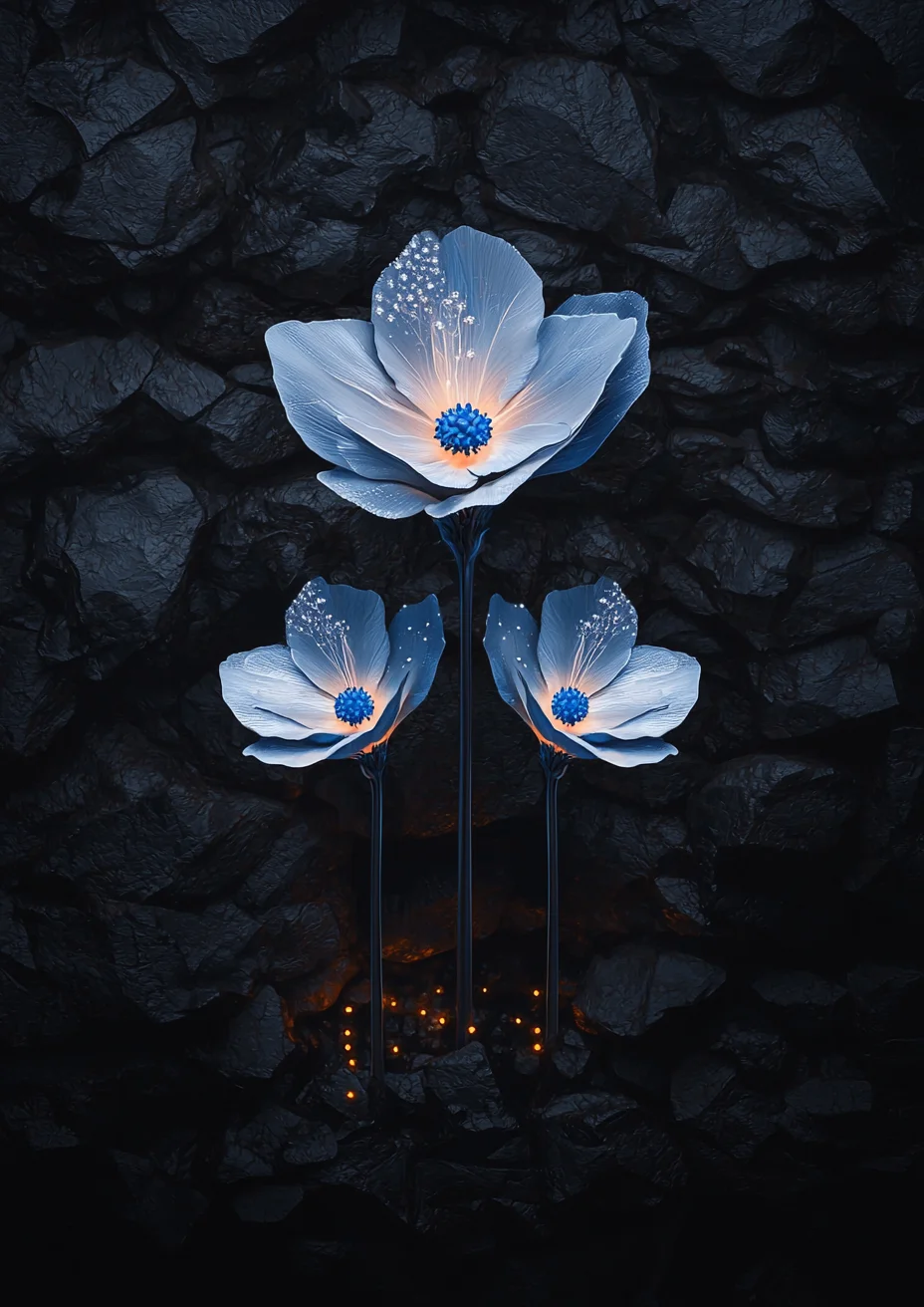 Unique 6-Inch AI-Created Floral Art Print or Sticker for Decoration