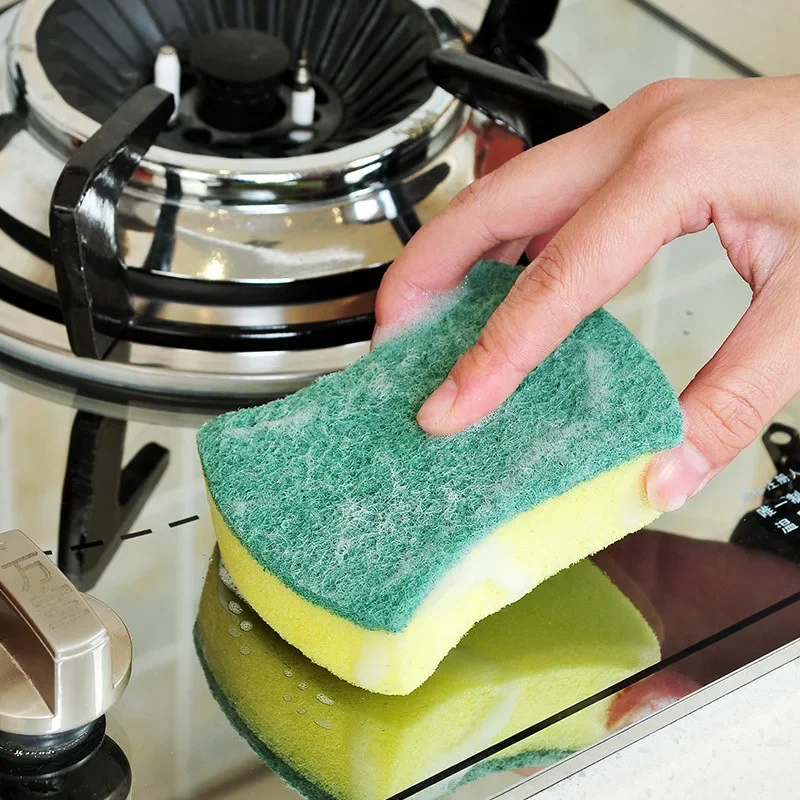 Magic Cleaning Sponges Double-sided Reusable Kitchen Sponge Wipes Pan Pot Dishwashing Scouring Tools Reusable Dishwashing Sponge