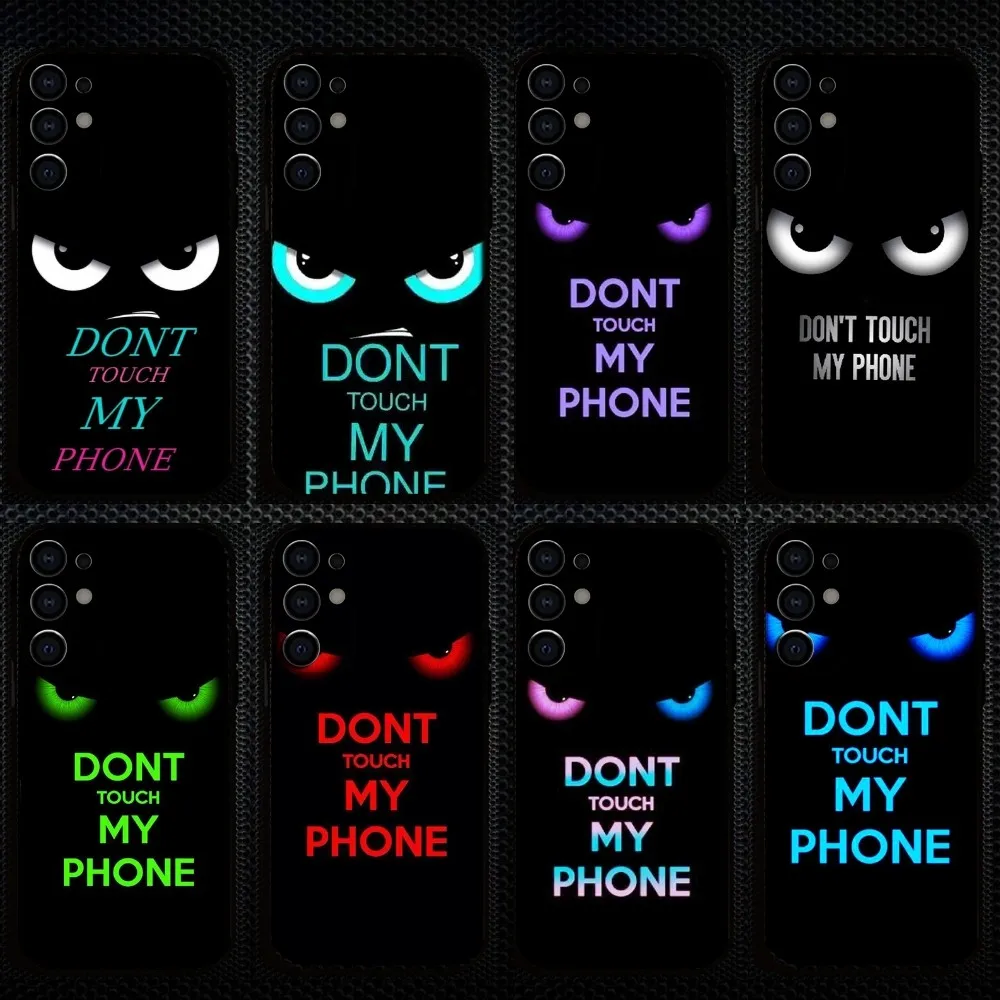 

Aesthetic Dont Touch My Phone Phone Case For Samsung S25/S24/S23/S22/S21/S20/Plus,Fe,Lite/Others Black Cover