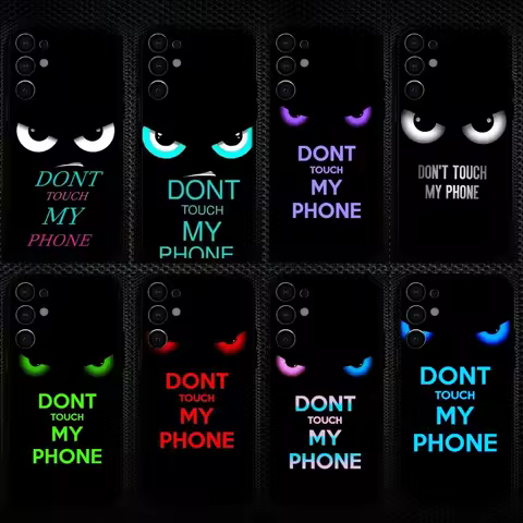 Aesthetic Dont Touch My Phone Phone Case For Samsung S25/S24/S23/S22/S21/S20/Plus,Fe,Lite/Others Black Cover
