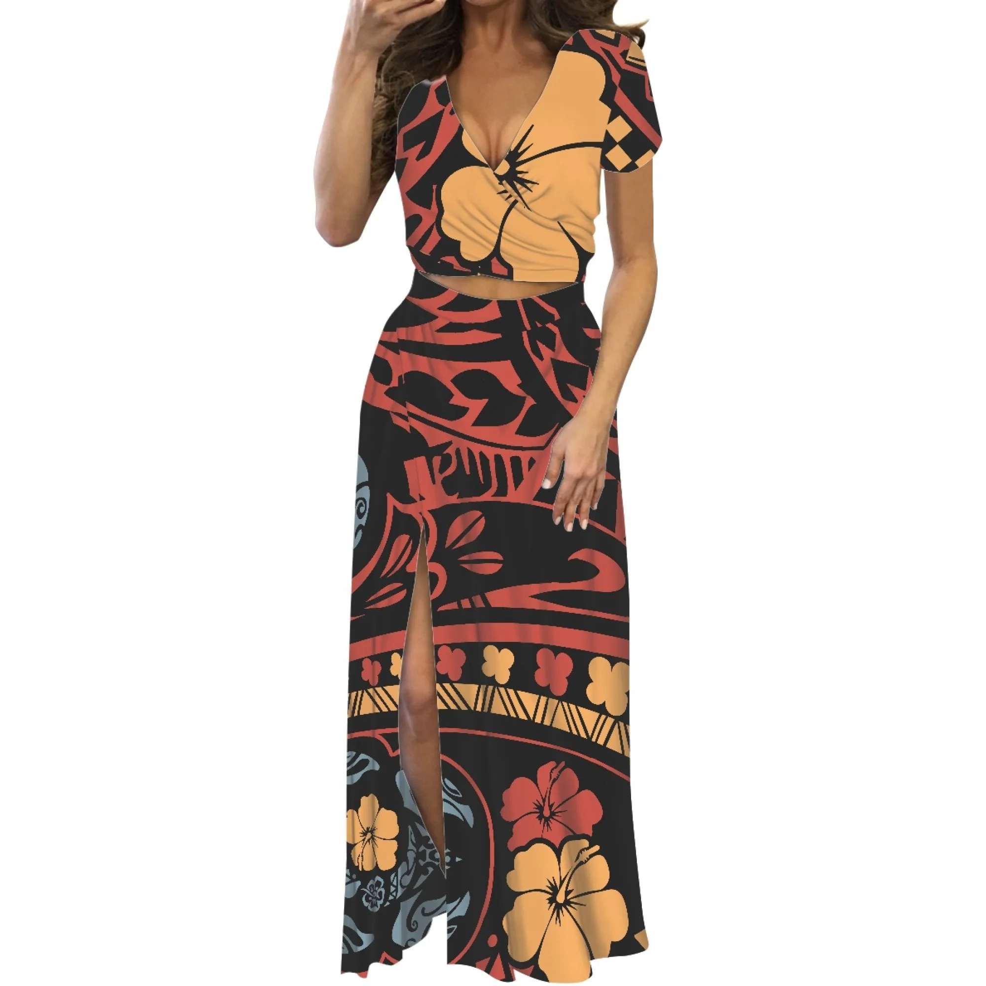2024 New Long Dress Tribal Ethnic Polynesian Traditional Women'S Clothing Samoa… - Image 5