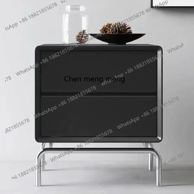 

E182 Solid wood bedroom bedside cabinets, small apartment paint storage cabinets, modern simple storage shelves