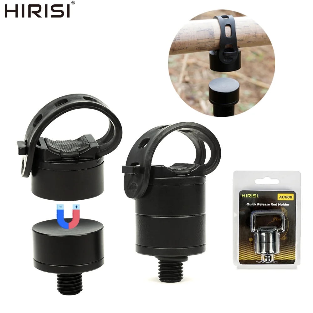 Hirisi المغناطيسي الكارب الصيد رود حامل الراحة بنقرة واحدة الإفراج السريع المحمولة الصيد جراب مع قابل للتعديل آمن حزام على جبل