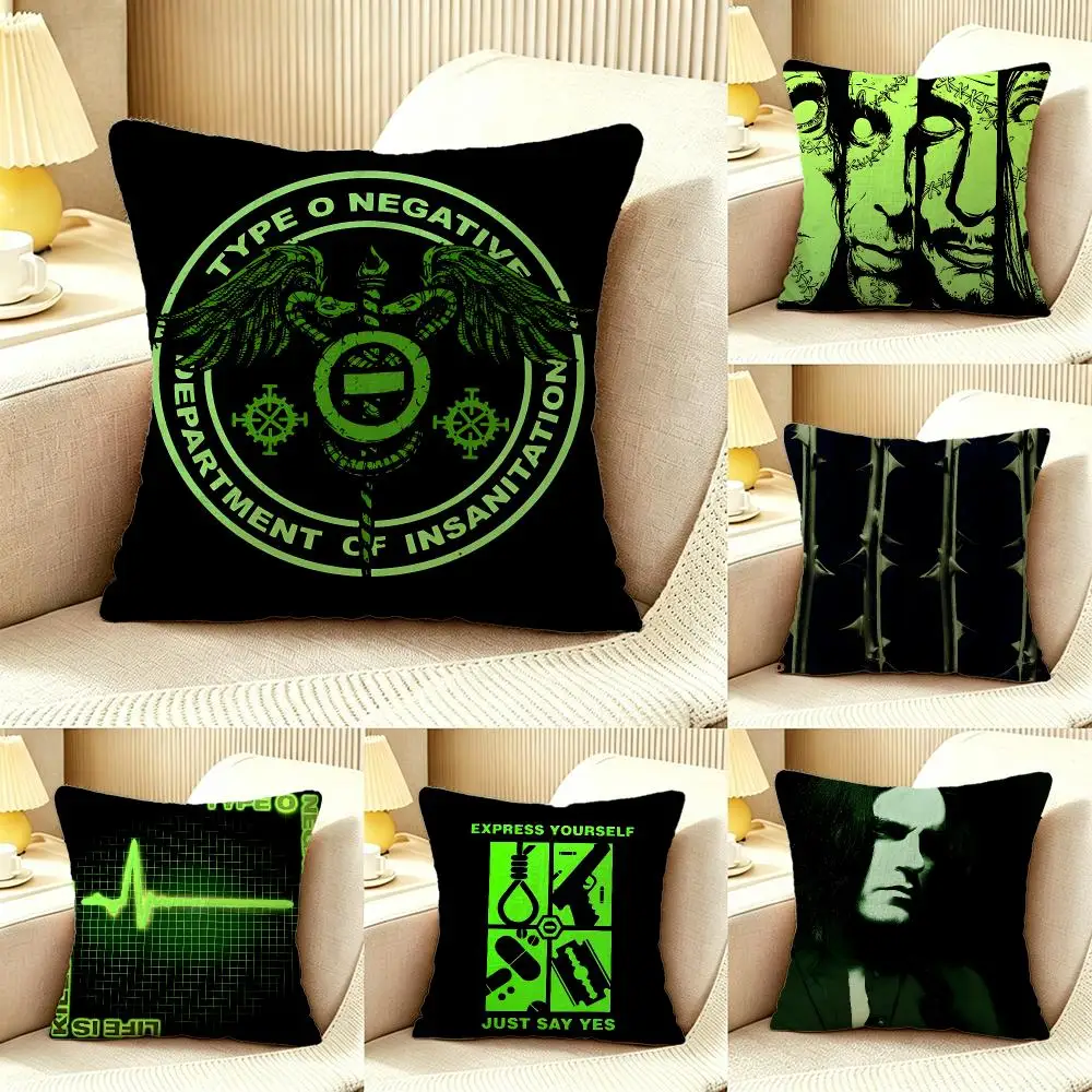 band Type O Negative Cushion Cover Pillow Cover Nordic Minimalist Throw DoubleSided Print Cushion Case for Sofa Bedroom Decor
