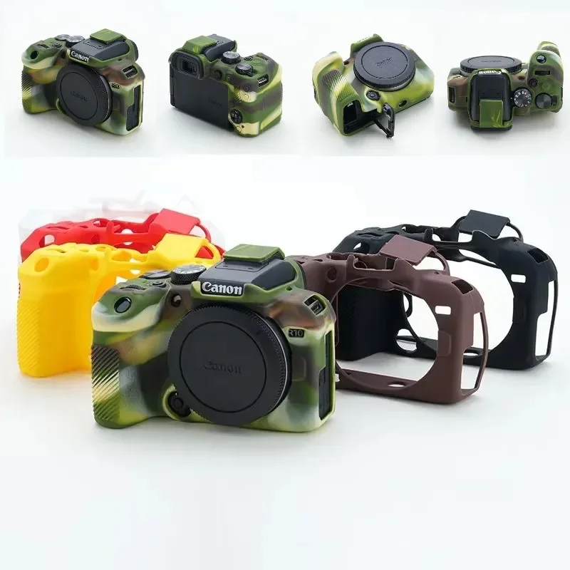 Camera Bag Silicone Armor Skin Case for Canon EOS R10 R7 R6 RP 70D 80D 90D 77D 5D2 5D3 5D4 7D2 7D Mark II 7DII DSLR Rubber Cover