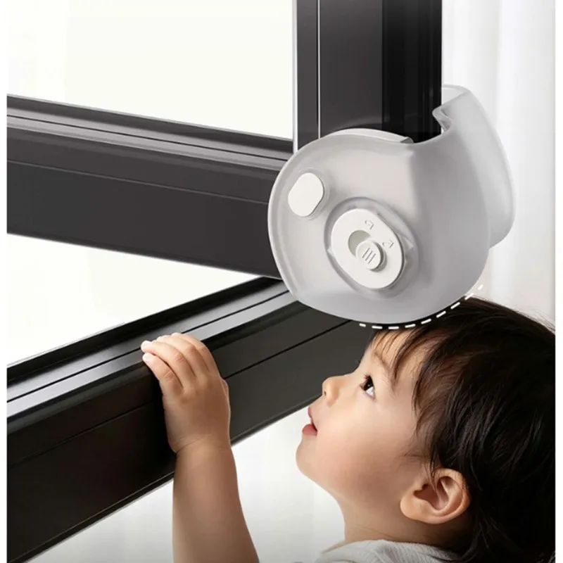 DTEN-No-Drill Window Anti-Collision Corner Guard, Right-Angle Safety Bumper For Broken-Bridge Aluminum Window Frame