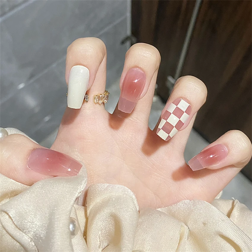 24Pcs/Set Dark Spice Wearable Black Press on Nail Tips Full Cover Fake Nails with Design Butterfly Lovely Girls False Nails Art view 5