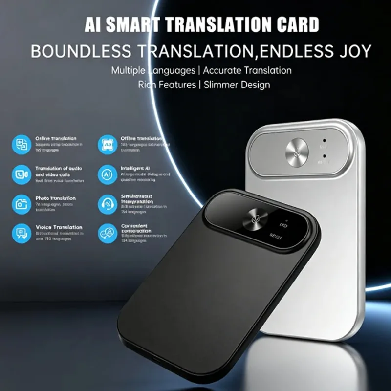 AI Smart Translator Device Multi Language Real Time Voice Photo Translation Portable For Travel Business Learning Study Use Pro