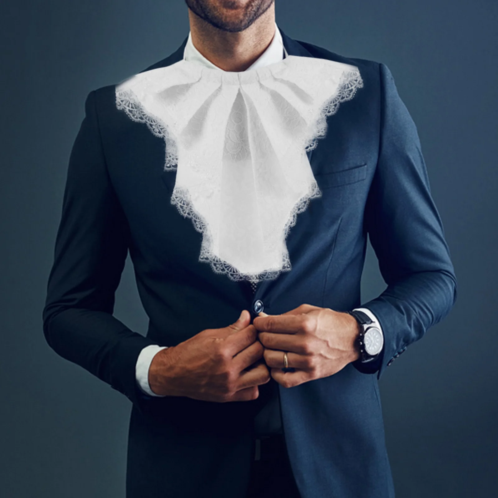 

False Collars Detachable Ruffled Faux Collar Lace Vintage Scarf Wrap Shirt Fake Collar Women Party Holiday Dress Up