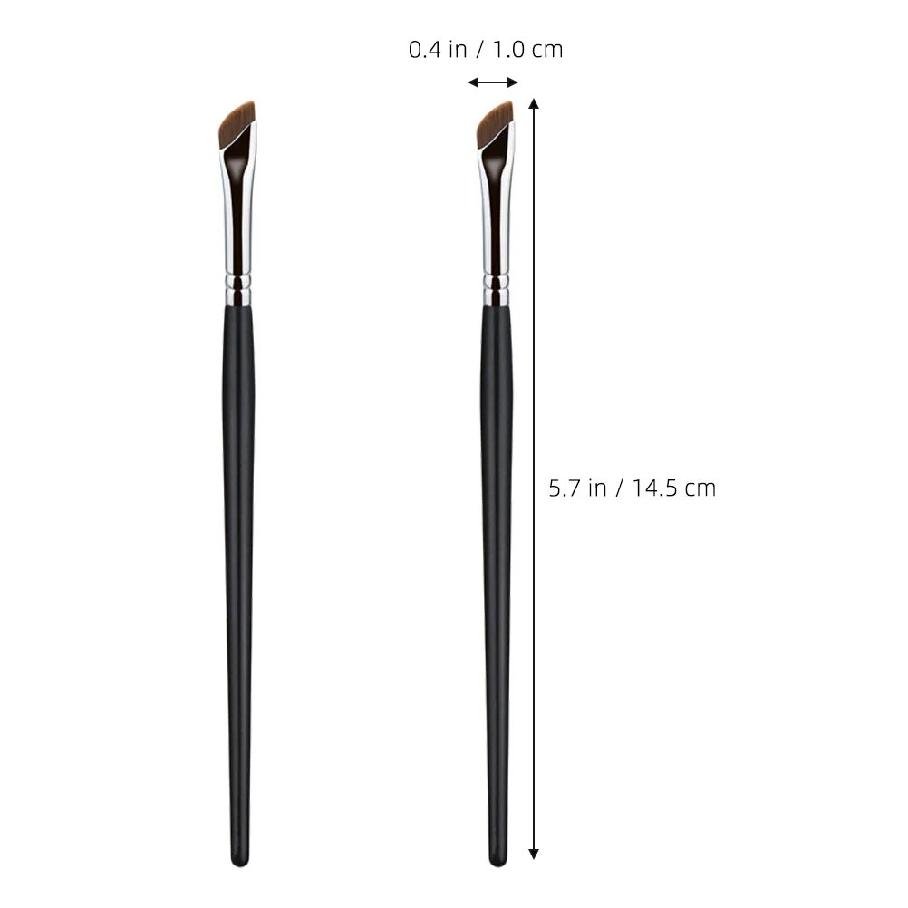 ชุดแปรงแต่งหน้าแบบมุม 2 ชิ้นประกอบด้วยเครื่องมือคอนซีลเลอร์อายไลเนอร์สำหรับเขียนคิ้ว ใช้งานได้อย่างราบรื่น ติดทนนาน เหมาะสำหรับผู้เริ่มต้น