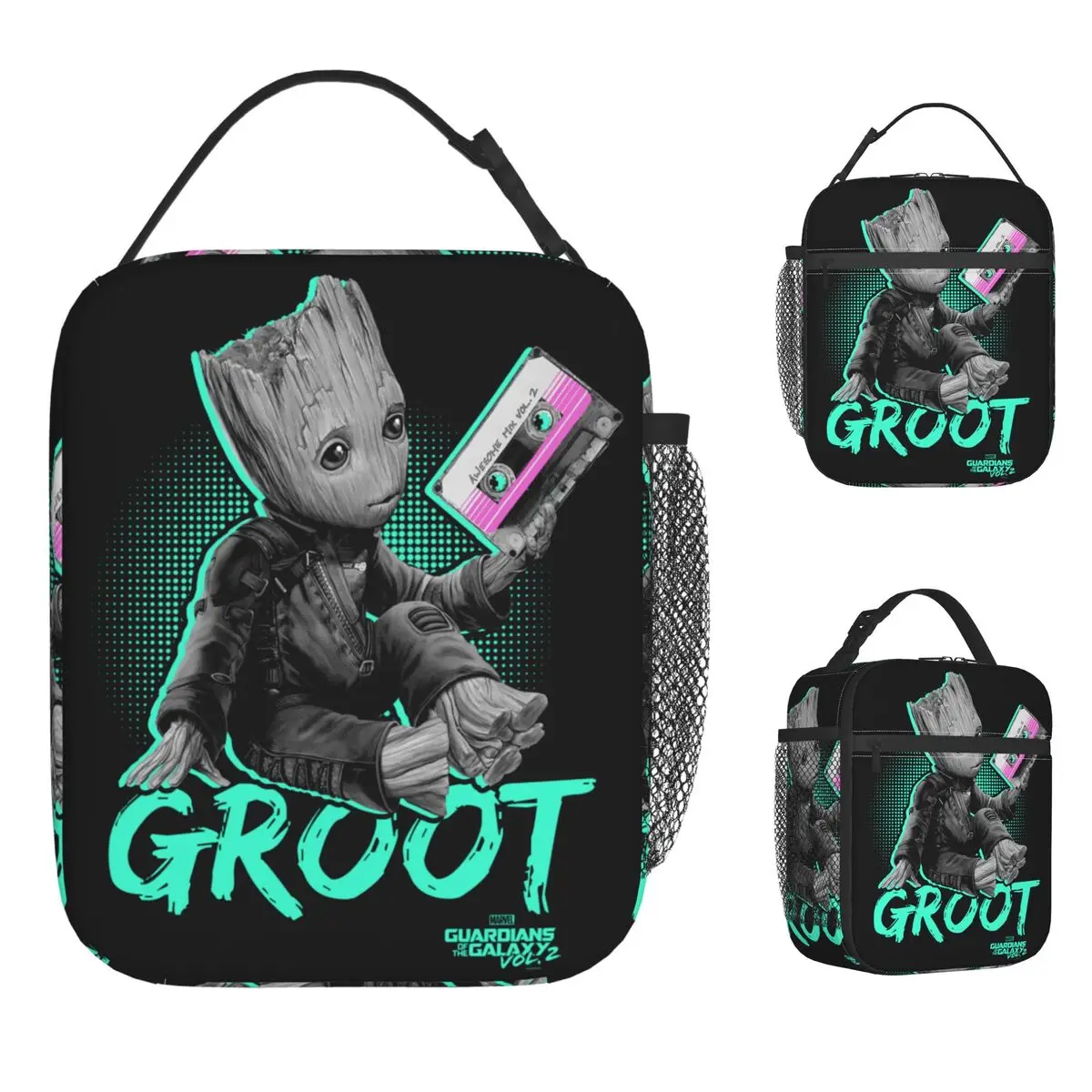

Guardians Of The Galaxy Groot Insulated Lunch Bags Cooler Bag Reusable Meal Container Leakproof Tote Lunch Box College Picnic