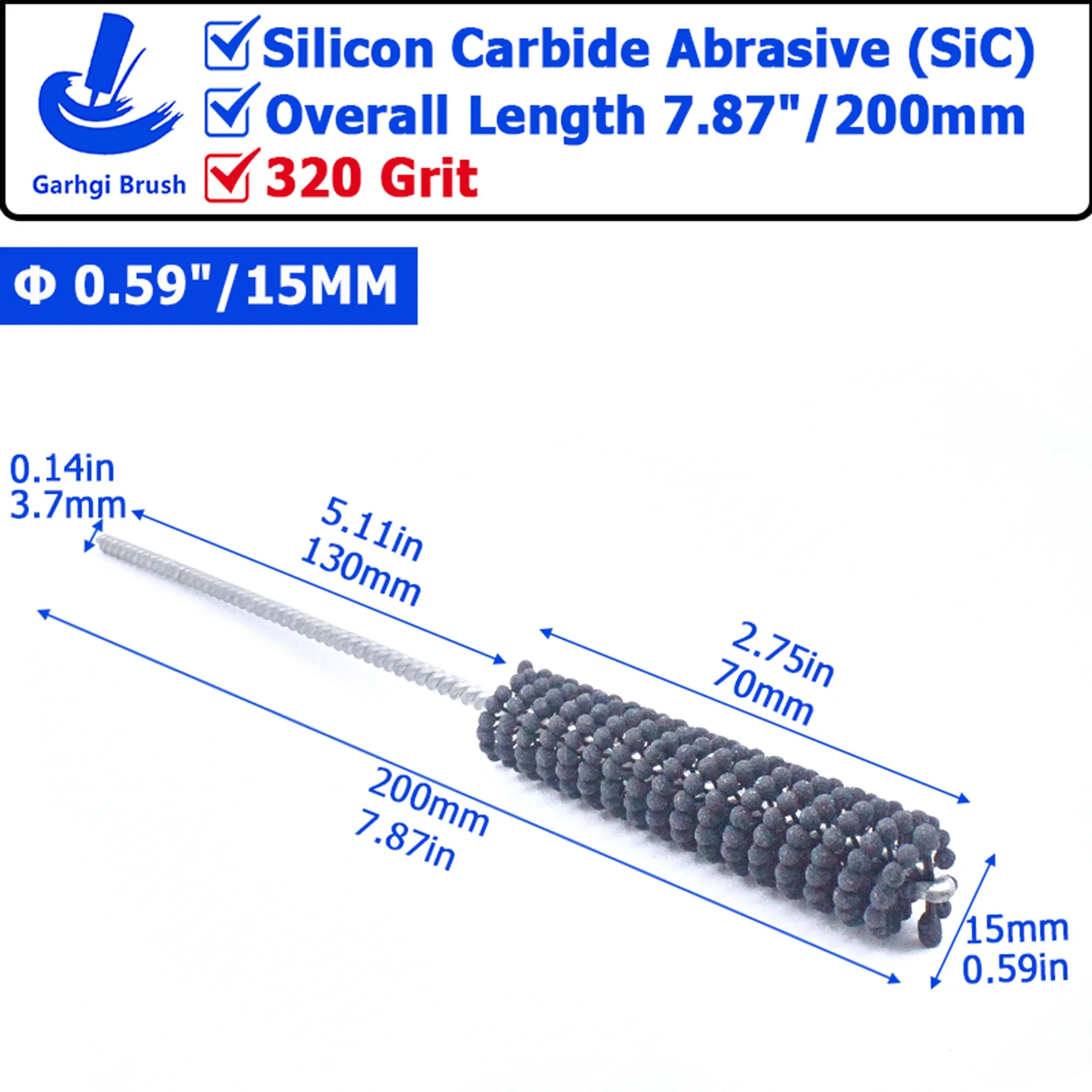 320Grit Zylinder Hone Ball Pinsel Werkzeug Siliziumkarbid Metall Motor Ventilführungen Entgraten Carbon Entfernung Crosshatching Polieren