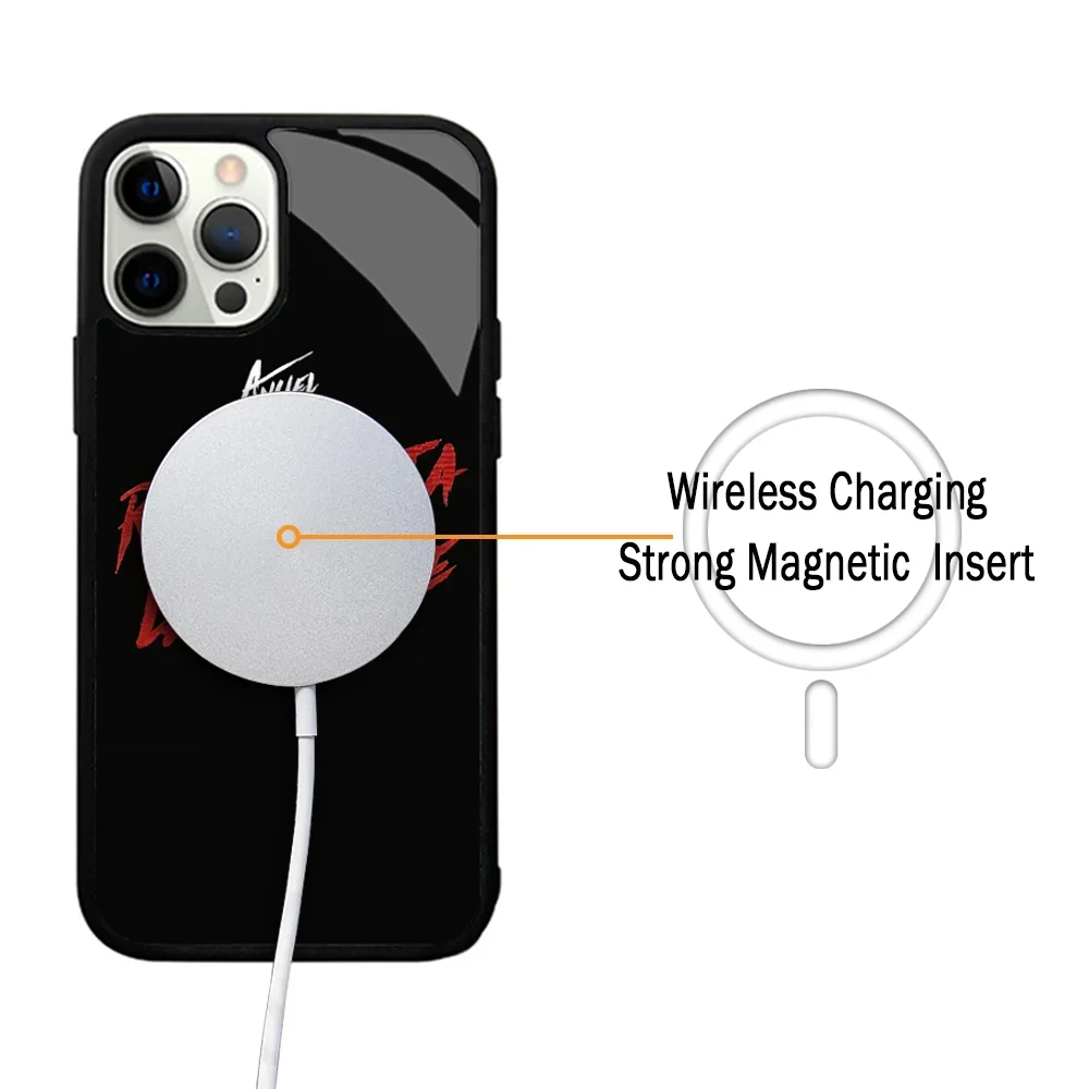 Rapper Anuel AA Phone Case For IPhone 11 12 13 14 15 Plus Pro Max Mirror Acrylic Cover For Magsafe Wireless Charging