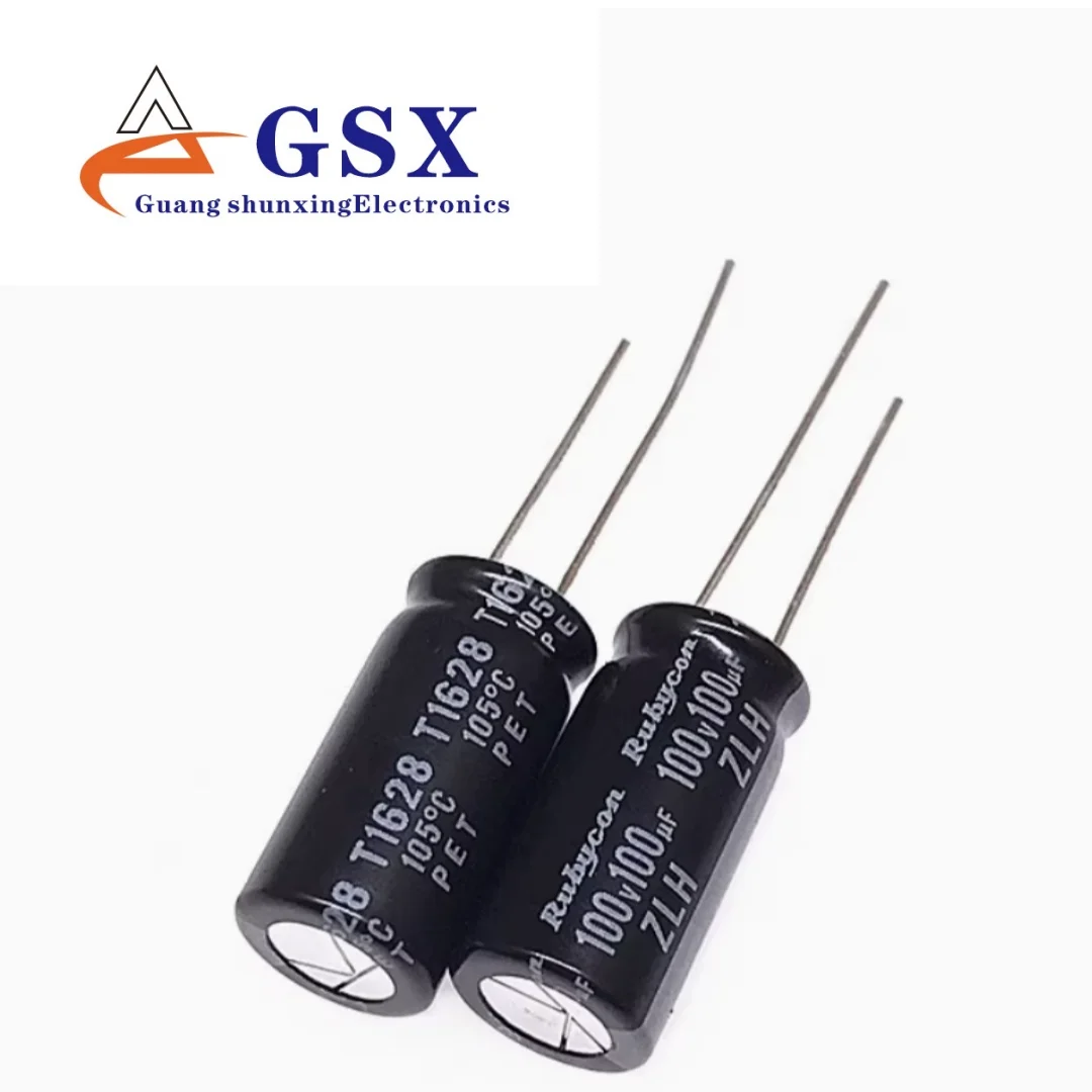 

100UF 100V imported aluminum electrolytic capacitor 100v100uf 10 * 20 ruby ZLH high-frequency long life