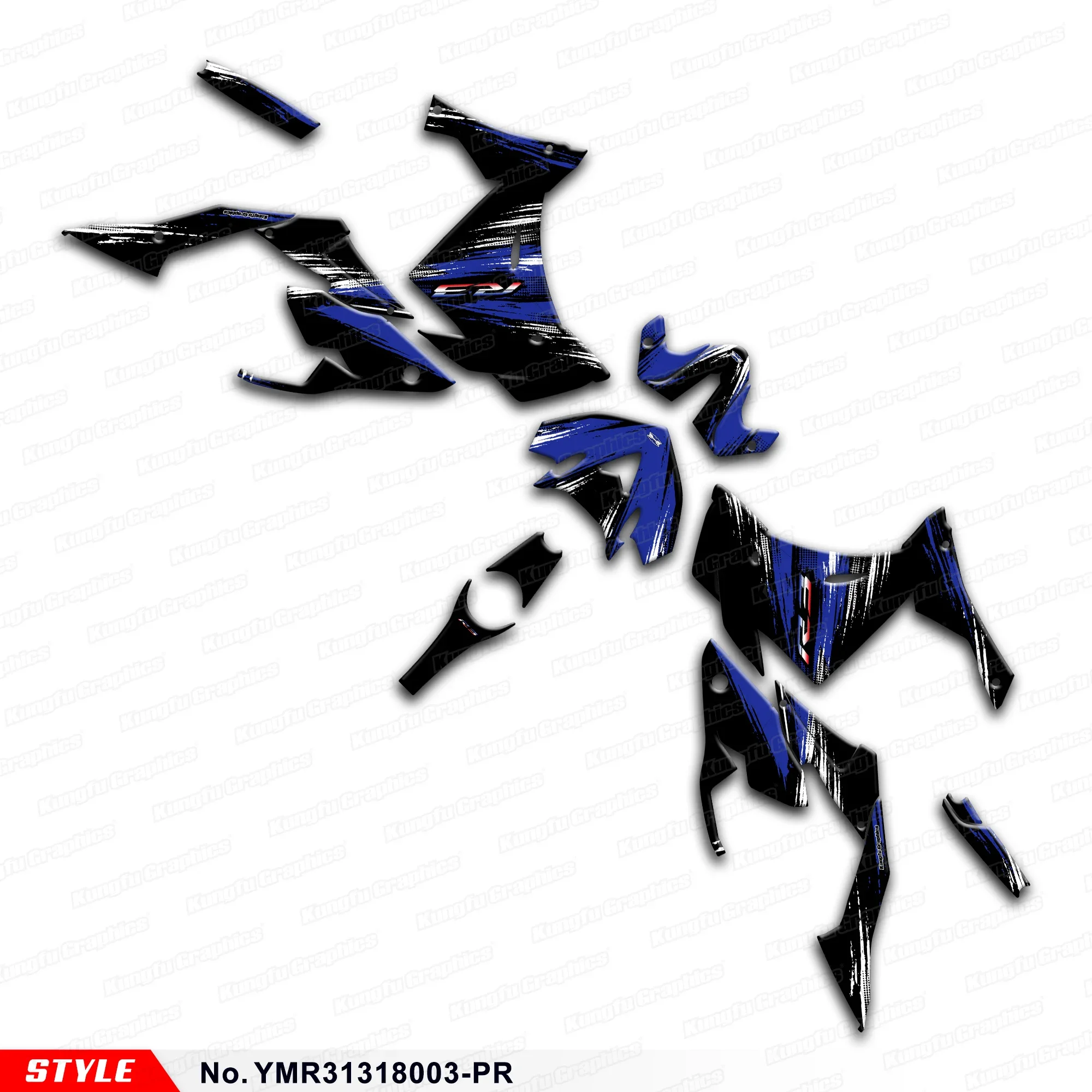 

Набор графических наклеек для мотоциклов JY RACING Для Yamaha YZF-R3 2013 2014 2015 2016 2017 2018, YMR31318003-PR