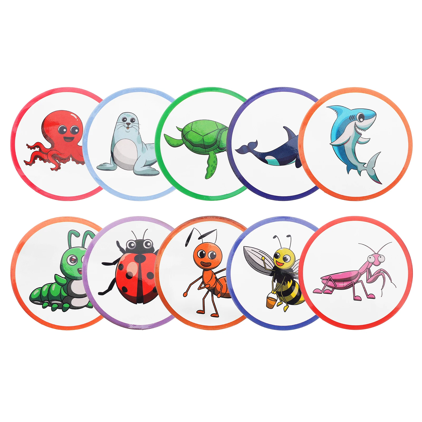 

10 Pcs Color Changing Stickers Cartoon PVC Self Adhesive Potty Training Toilet Kids Pee Target Aim