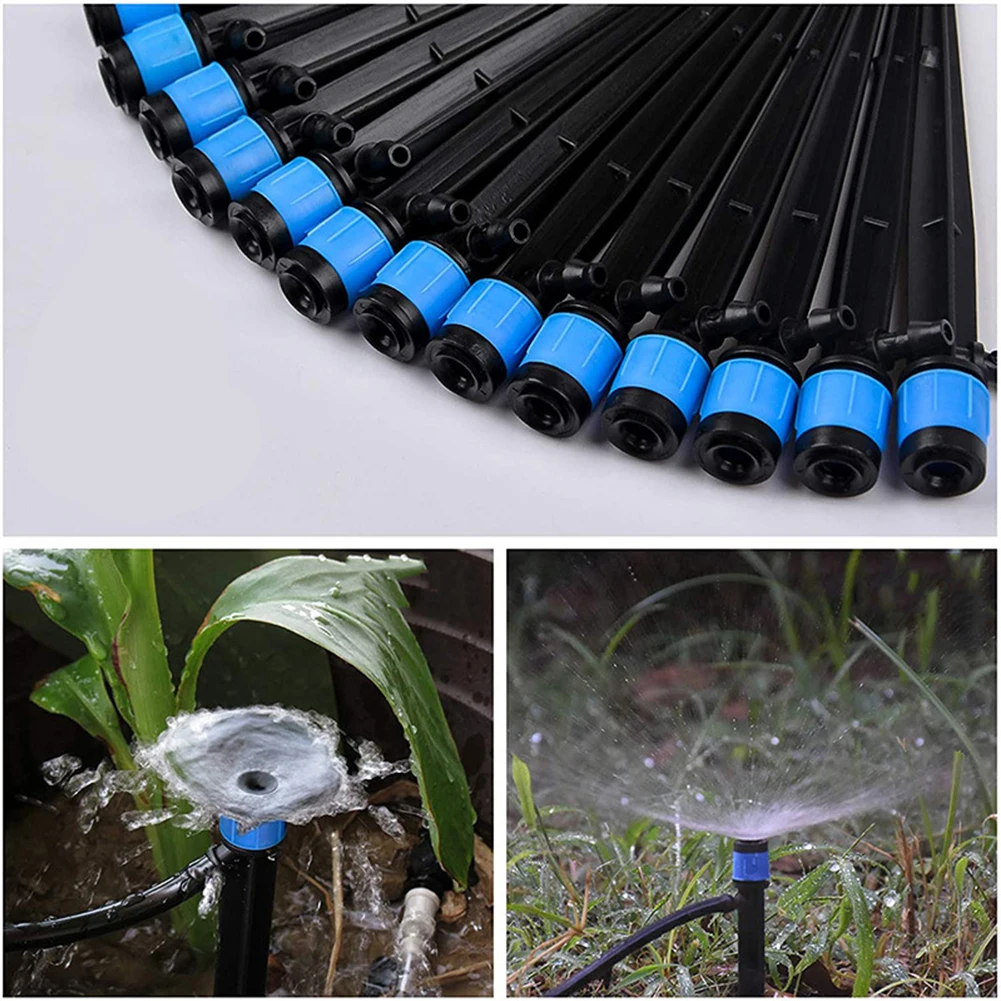 Garden Water Drip Irrigation System 360° Adjustable Water Sprinkler Nozzles for 4/7mm Hose Plants Drip Watering Spray Dripper