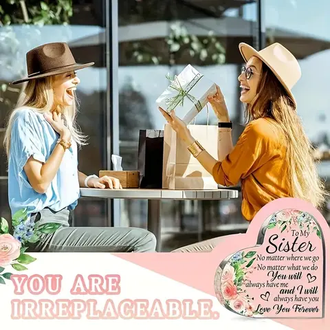 सूरजमुखी मैत्री पट्टिका - बेस्टीज़ और बहनों के लिए प्रेरणादायक ऐक्रेलिक उपहार 8 best sales बहन के जन्मदिन का उपहार - №5