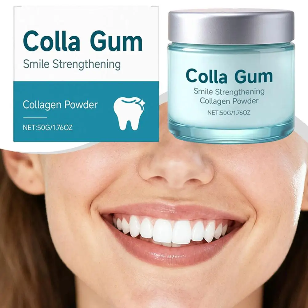 Collagen Tooth Powder Deep Cleaning Brighten Teeth Soothe Gum Fresh Breath Oral Care Teeth Powder