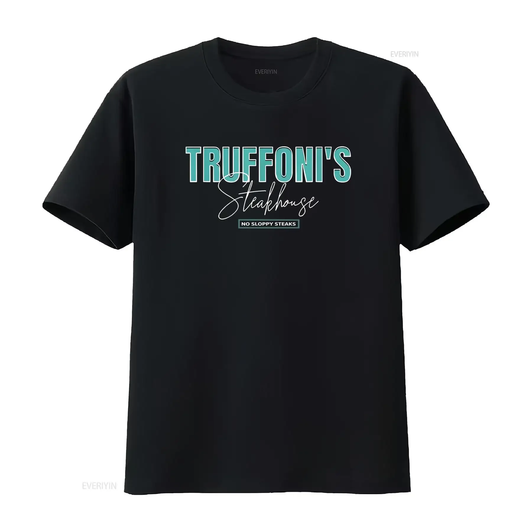 Truffoni s Steakhouse I think you should leave T Shirt vintage Washed Soft Comfortable Unisex Breathable streetwear homme