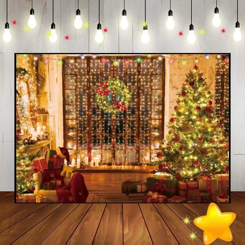 Merry Christmas Winter Baby Shower Jesus Background Photo Nativity Scene Custom Birthday Backdrop Cartoon Photography Backdrops