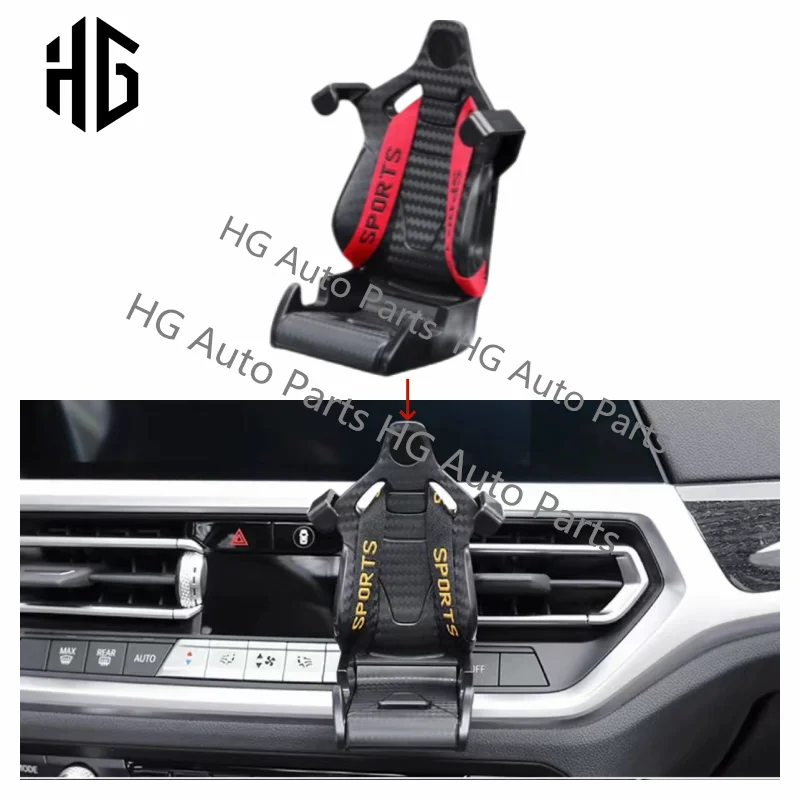 Suporte do telefone do carro Mount Stand com ventosa, Smartphone celular suporte móvel, Auto Phone Holder, Racing Seat Design, Novo, 2022