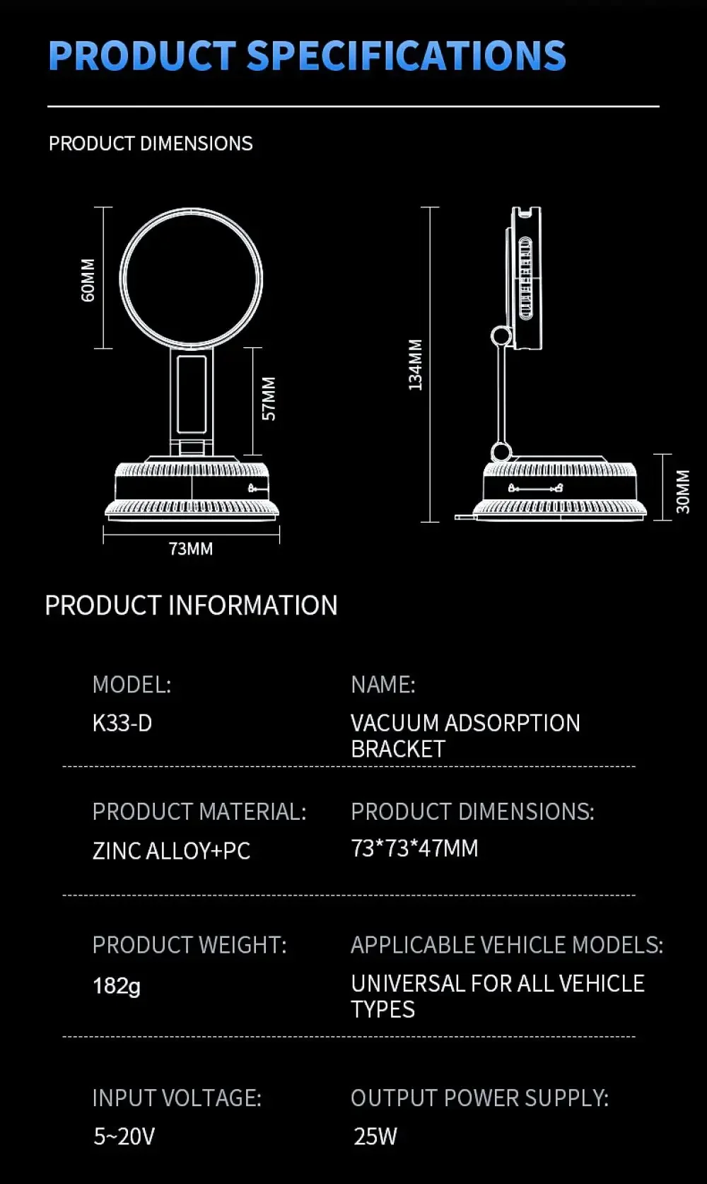 QI2.2 25W Magnetisches kabelloses Autoladegerät mit 360° drehbarer Vakuumsaugnapf-Handyhalterung & Kühlventilator für iPhone 17 Pro Max – Detail 16
