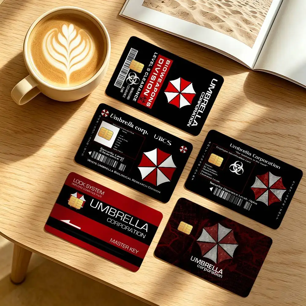 Game R-Residents E-Evils Credit Card Public Transportation Cards Protective Sticker Waterproof Card Face Decoration 4PCS