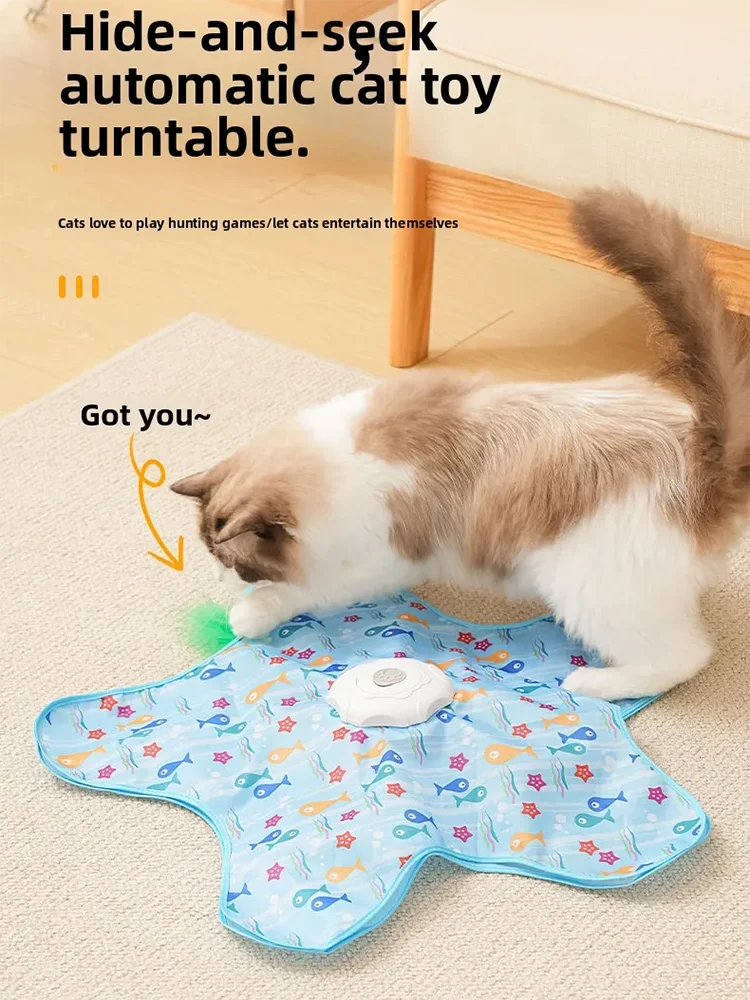 Elektrische katten-draaitafel, zelfstimulerend speeltje voor huisdieren, verlicht verveling, automatisch, intelligent, grappige kattenstok, sportief, verbruik. - afbeelding 2