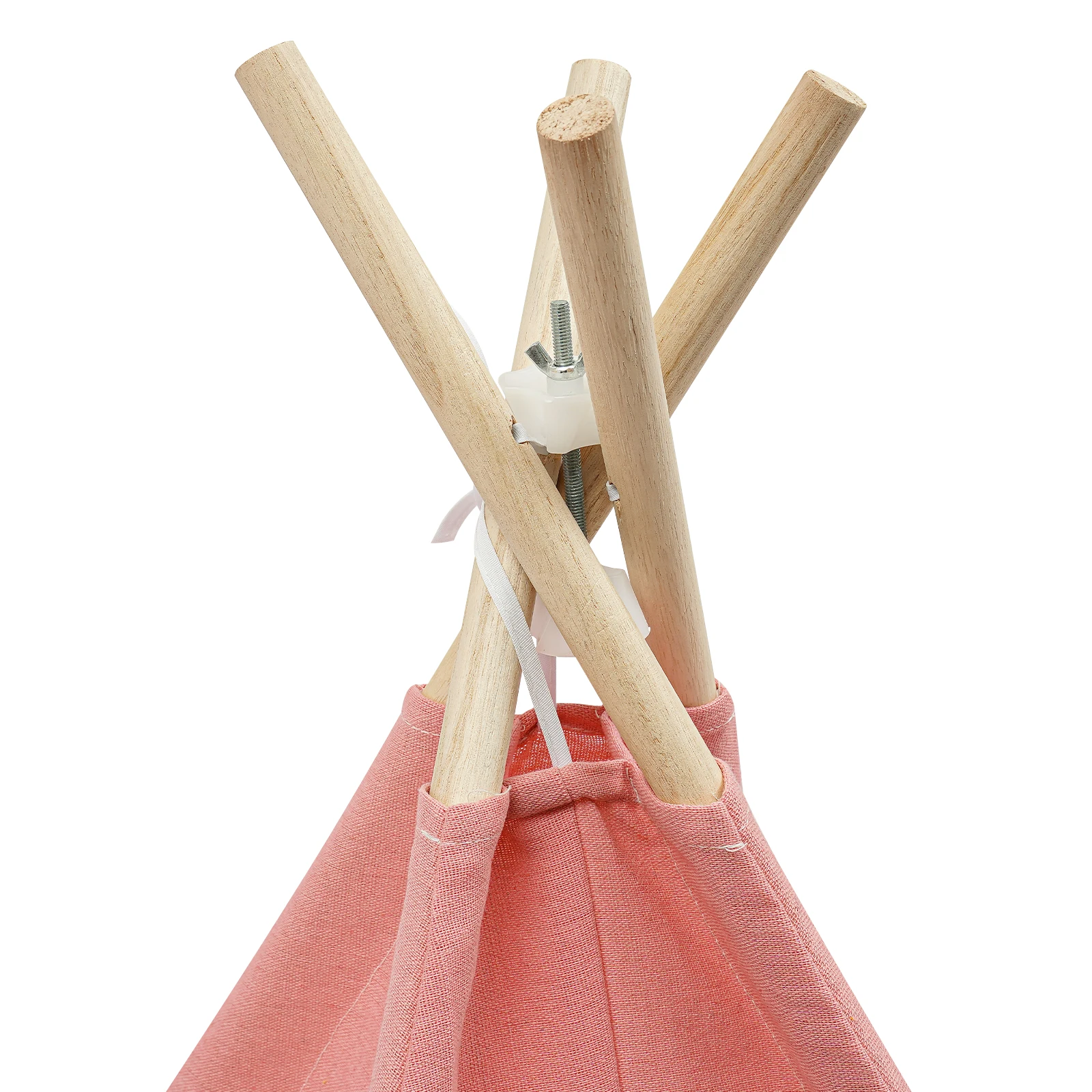 Tipi-Zelt für Kinder – Spielzelt aus 100 % Baumwolle und Leinen mit gepolsterter Matte und Sternlichtern, faltbares Indoor-Spielzelt für Mädchen und Jungen – Detail 12