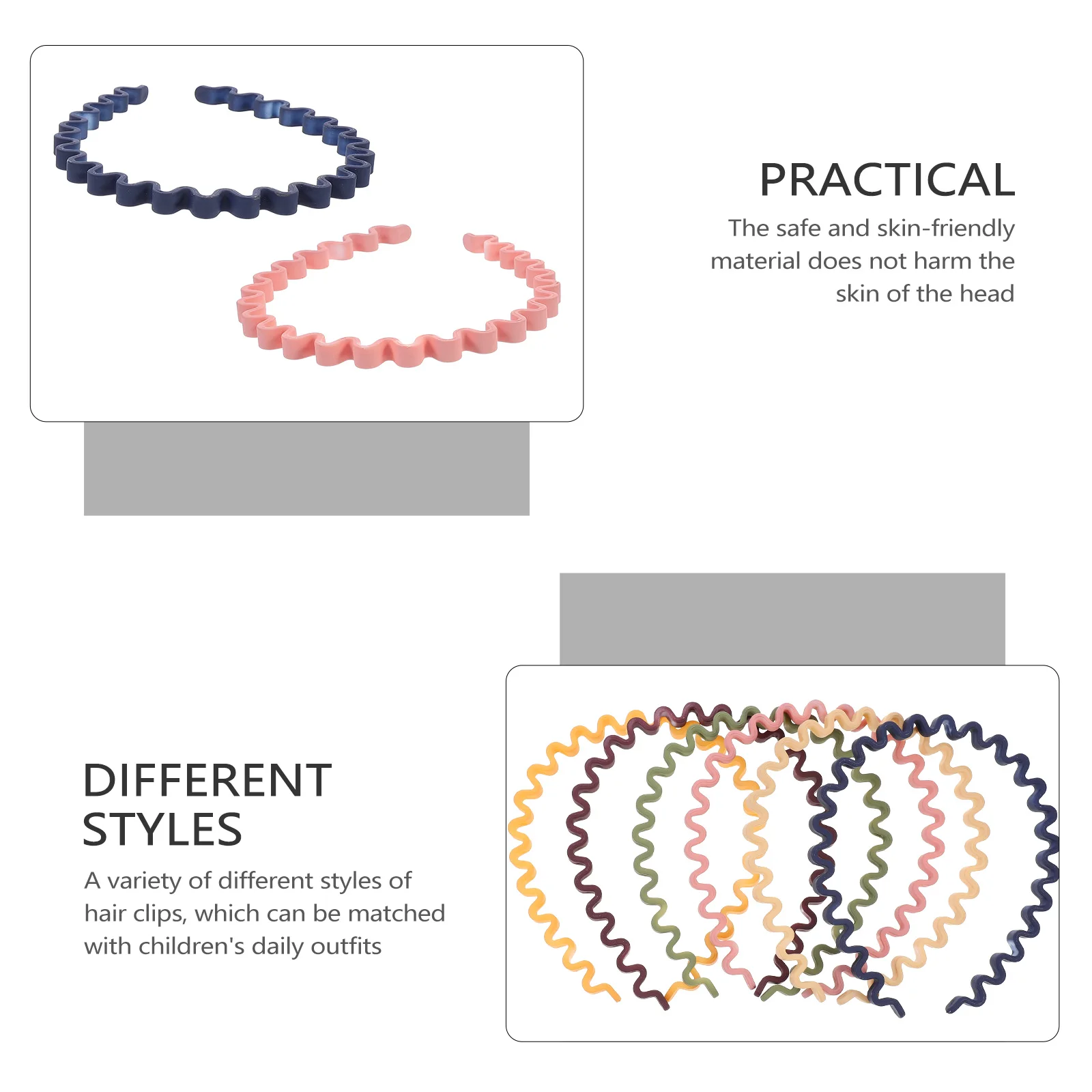 

6Pcs Hair Headband Wavy Resin Frosted Non Slip for Women Girls Suitable for Short Curly Straight Wavy Hair Daily Use Face