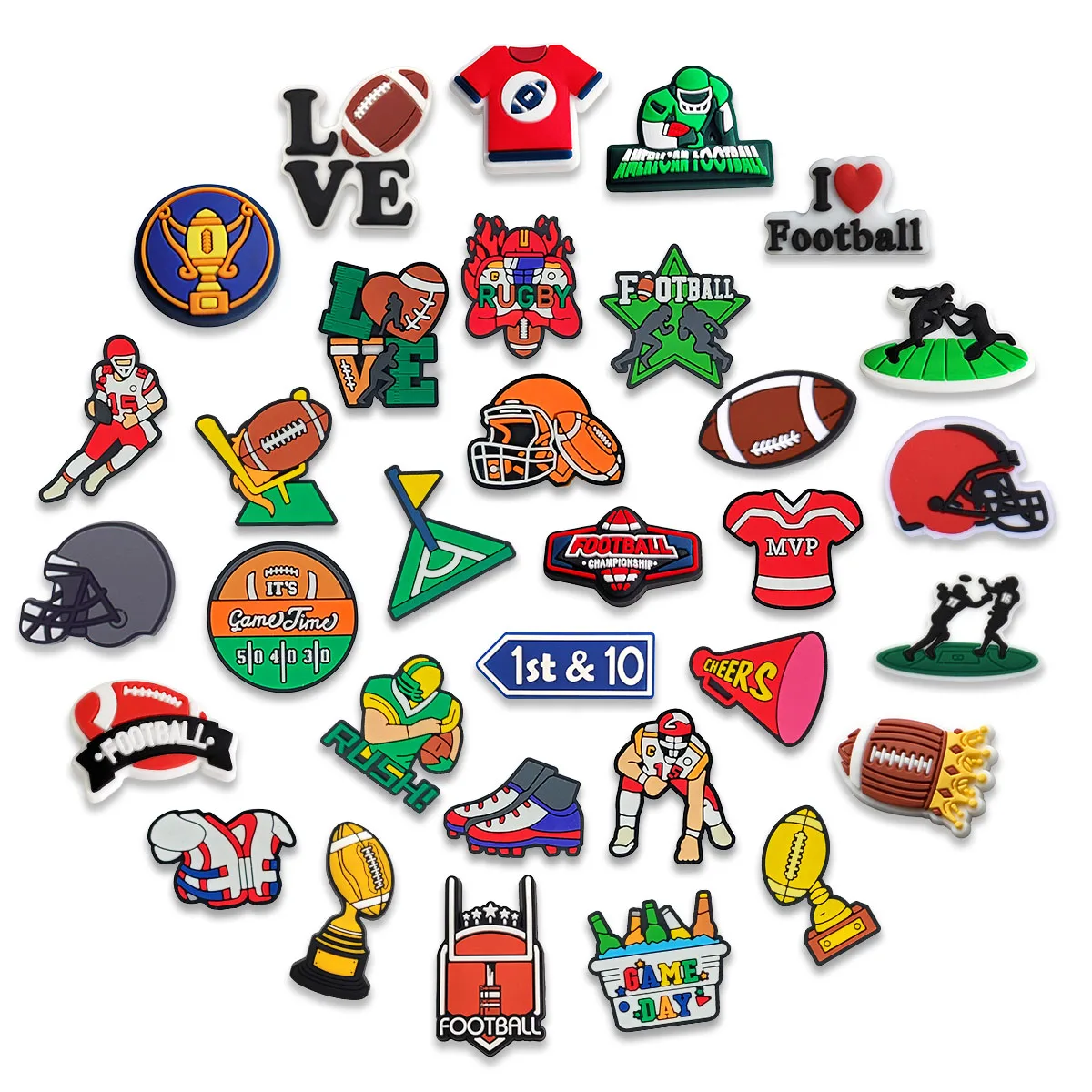 

32 шт., футбольные бутсы, подвески, сабо, сандалии, браслет для мальчиков, подростков, взрослых, мужчин, вечерние сувениры