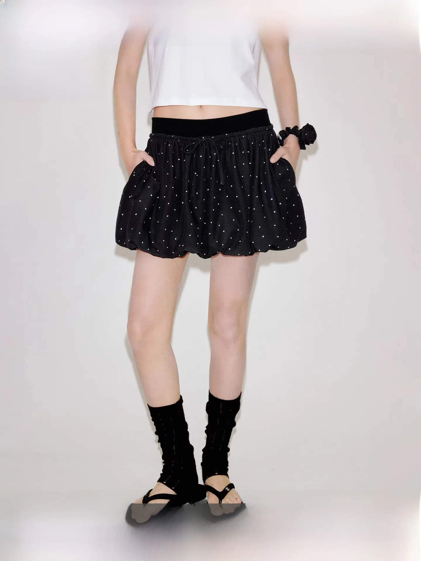 

Уникальная женская юбка-блумер Fano с принтом в горошек, тонкая, короткая, из полиэстера, весна-лето, классический крой