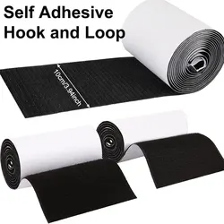 1Meter Self-Adhesive Hook and Loop Fastener Tape 10cm Nylon Double Sided Hook Loop Straps Carpet Anti Slip Rug Gripper for Home