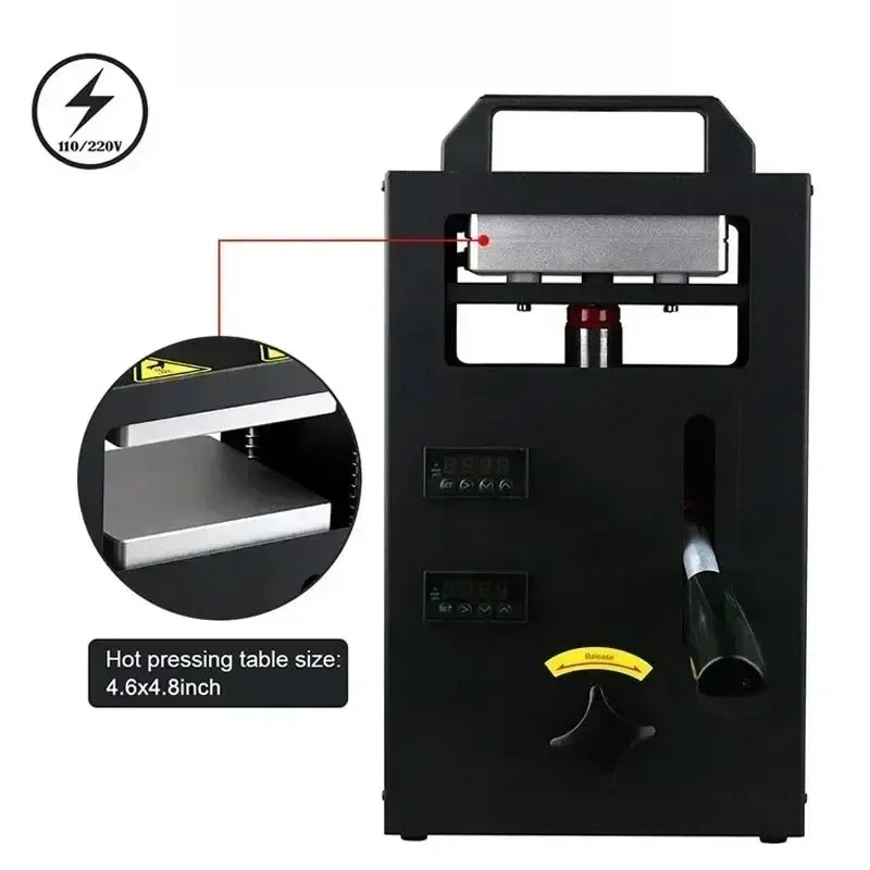 

Small Hot Pressing Machine Splint Heating Hydraulic 4 Tons Hot Pressing Machine Rosin Machine High Temperature Extraction Resin