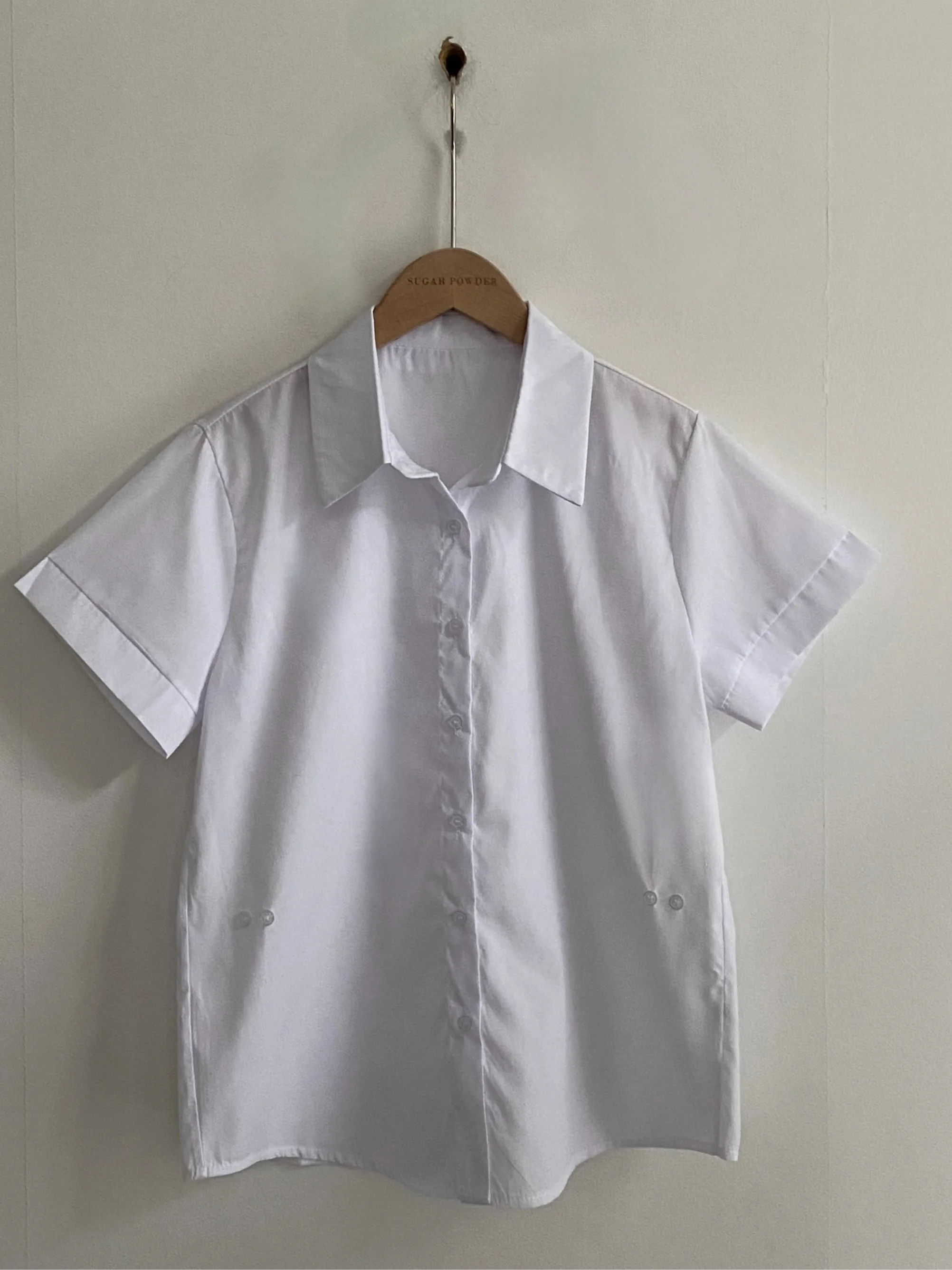 

Ele ort Sve irt Women's Faionable Turn-down Collar Versatile Single-button Summer 2025 Straight-cut Pure Color