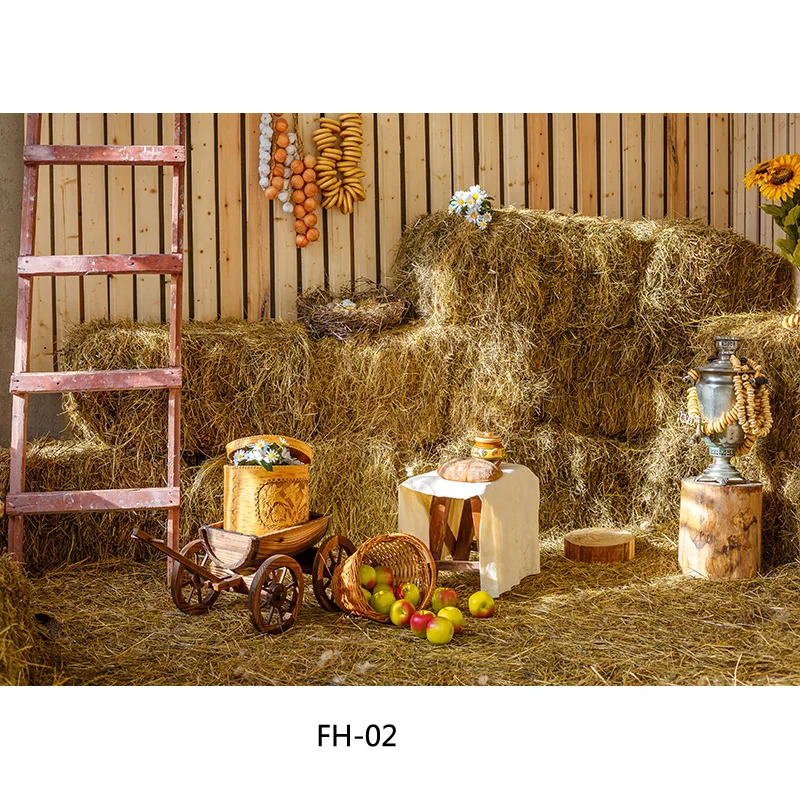 Spring Easter Photography Backdrop Rabbit Flowers Eggs Wood Board Photo Background Studio Props  2021318FH-01