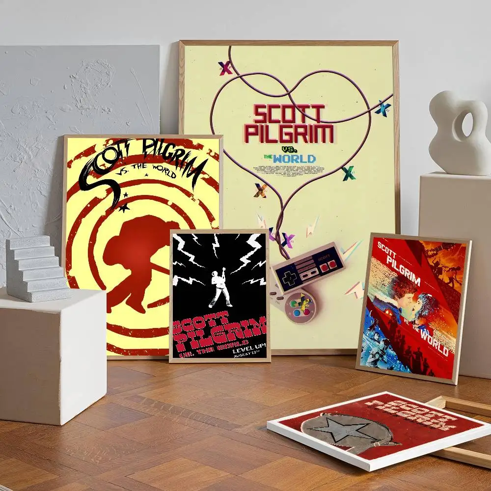 Scott Pilgrim Vs. The World Anime Vintage Posters Sticky Vintage Room Home Bar Cafe Decor Kawaii Room Decor