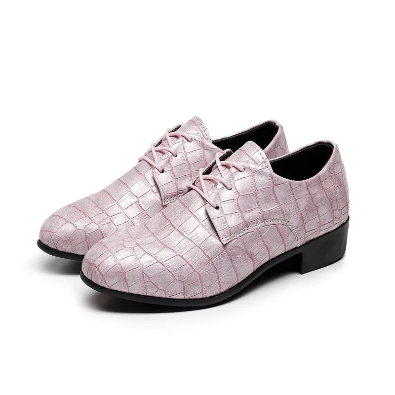 

Модные новые мужские туфли-оксфорды розового и зеленого цвета с заостренным носком для свадьбы, выпускного вечера и официальных мероприятий.