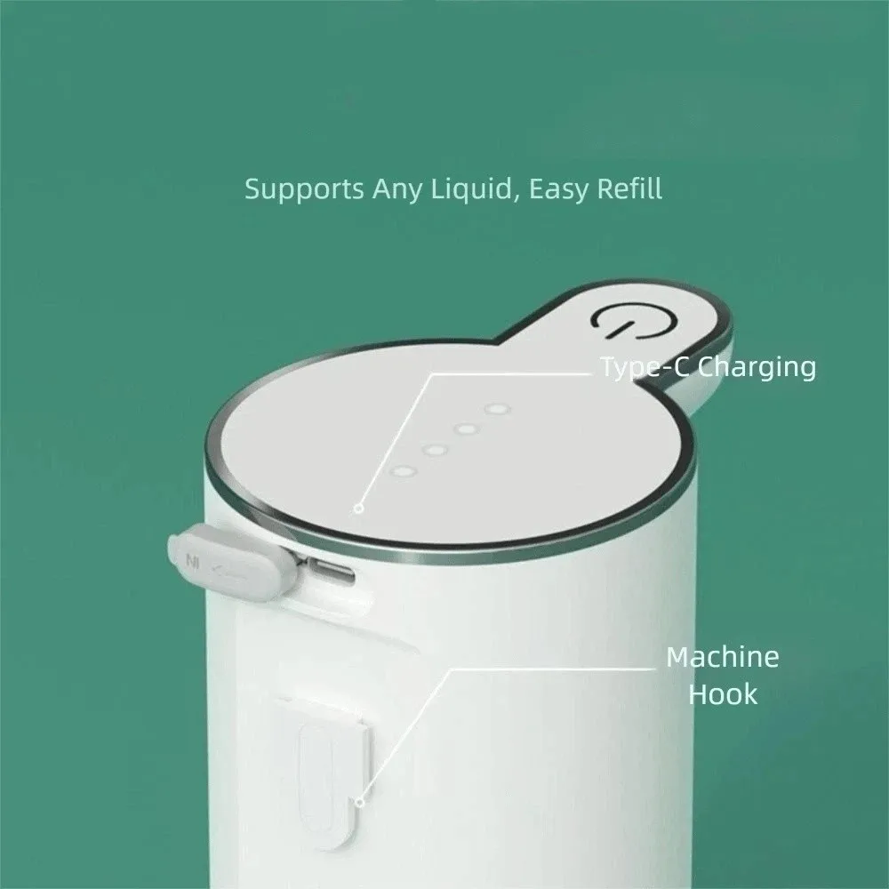 

380ML Automatic Liquid Soap Dispenser Rechargeable Hands-Free Foam Soap Dispenser Wall Mounted Electric Soap Dispenser Bathroom