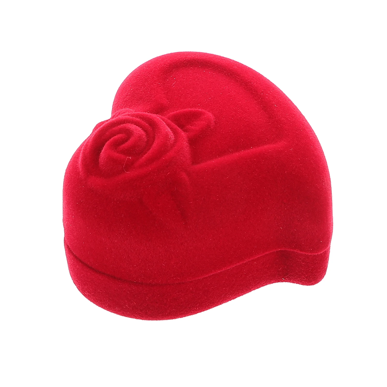 

Heart Shaped Ring Box Red Mini Jewelry Storage Container For Engagement Wedding Valentine Anniversary Travel Organizer Small