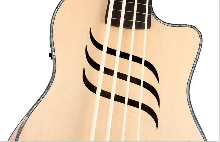 Chinese Musical Instrument Manufacturer Electric Acoustic Ukulele Bass with Pick Up